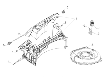 Deck Assembly Diagram and Parts List for (12ABB2MW710)(2019) Cub Cadet Lawn Mower